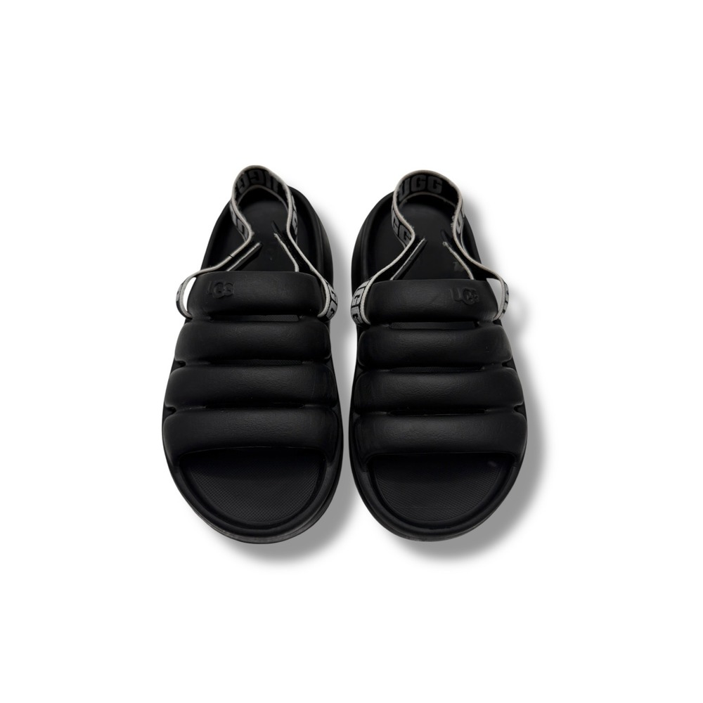 UGG Sport Yeah Slide Sandals 6.5/7 Black Foam Detachable‎ Strap Casual